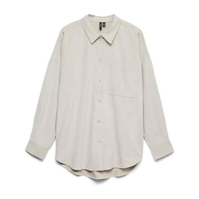 VERO MODA Vmsanne Courderoy Ls Shirt WVN Ga Noos, Pimpsten, M VERO MODA Vmsanne Courderoy Ls Shirt WVN Ga Noos, Pimpsten, M