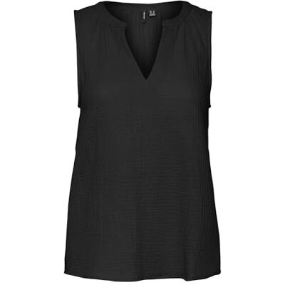 VERO MODA Dam Vmnatali Nia Sl WVN topp, svart, S VERO MODA Dam Vmnatali Nia Sl WVN topp, svart, S