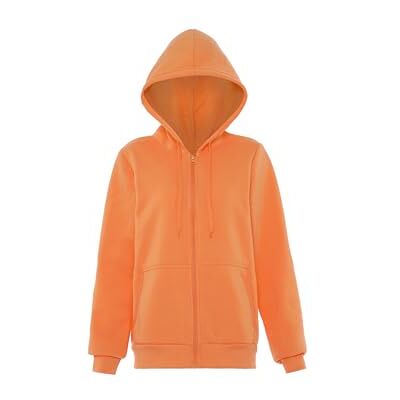 LIBBI Snygg huvtröja för kvinnor med dragkedja polyester saftig, grön storlek XS, aprikos, XS LIBBI Snygg huvtröja för kvinnor med dragkedja polyester saftig, grön storlek XS, aprikos, XS