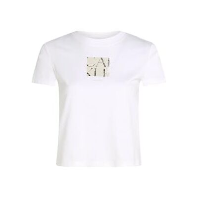 Calvin CK JEANS dam FRONT FOTO GRAFHIC BABY TEE J20J225260, vit (lysande vit), S, Vit (lysande vit), S Calvin CK JEANS dam FRONT FOTO GRAFHIC BABY TEE J20J225260, vit (lysande vit), S, Vit (lysande vit), S
