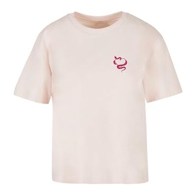 T-shirt för kvinnor, Snakes Heart Tee, avslappnad t-shirt med tryck, avslappnad passform, bomull, storlekar XS – 5XL, ROSA, XXL T-shirt för kvinnor, Snakes Heart Tee, avslappnad t-shirt med tryck, avslappnad passform, bomull, storlekar XS – 5XL, ROSA, XXL