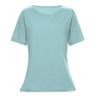 Trigema dam t-shirt med kristallstenar, Gletscher, XXL Trigema dam t-shirt med kristallstenar, Gletscher, XXL