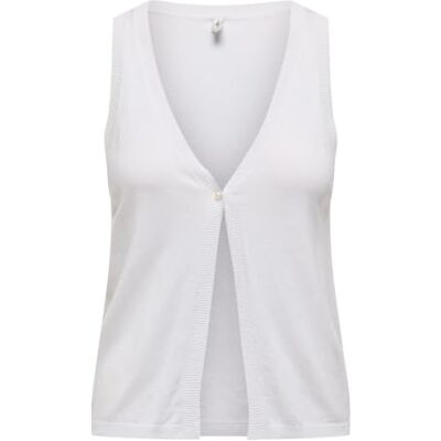ONLY Onlantonia Sl Vest Knt, Ljus vit, S ONLY Onlantonia Sl Vest Knt, Ljus vit, S