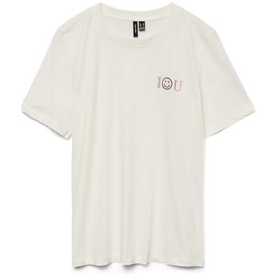 VERO MODA dam Vmfrigga Paulina Ss Top Box JRS Ga, Snövit, XS VERO MODA dam Vmfrigga Paulina Ss Top Box JRS Ga, Snövit, XS