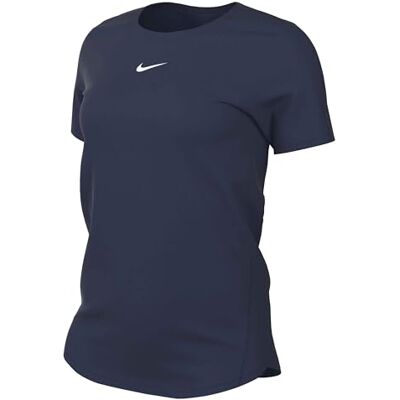 NIKE One Classic Df SS T-Shirt för kvinnor, Midnight Navy/White, L NIKE One Classic Df SS T-Shirt för kvinnor, Midnight Navy/White, L