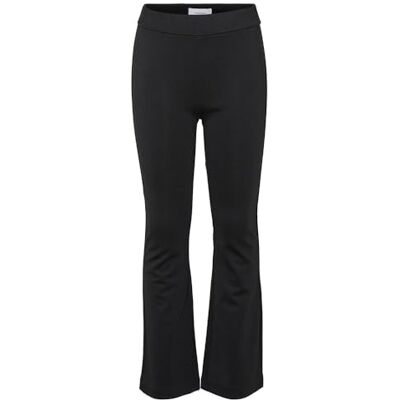 VERO MODA Bestseller A/S Dam Vmluccakamma Mr Flared Pant Girl Noos byxor, Schwarz, 40 VERO MODA Bestseller A/S Dam Vmluccakamma Mr Flared Pant Girl Noos byxor, Schwarz, 40