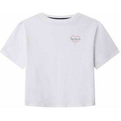 Pepe Jeans Giana t-shirt för flickor, vit (vit), 6 Pepe Jeans Giana t-shirt för flickor, vit (vit), 6