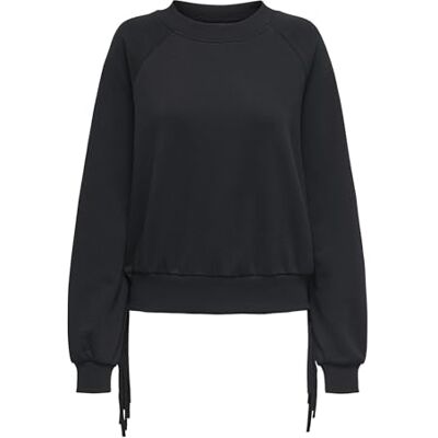 ONLY Onljett L/S O-Neck Emb. Box SWT, svart, M ONLY Onljett L/S O-Neck Emb. Box SWT, svart, M