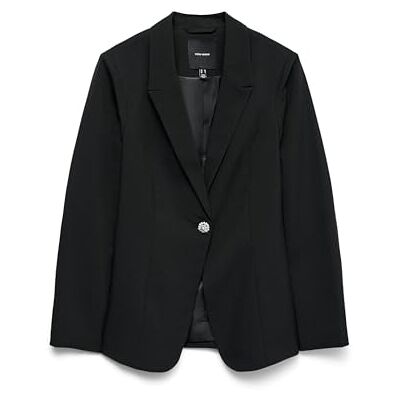 VERO MODA Vmfilia Ls Fitted Blazer, svart, 38 VERO MODA Vmfilia Ls Fitted Blazer, svart, 38