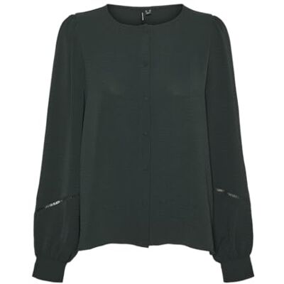 VERO MODA Vmalva L/S Tape Shirt WVN Ga skjorta, Scarab, M VERO MODA Vmalva L/S Tape Shirt WVN Ga skjorta, Scarab, M