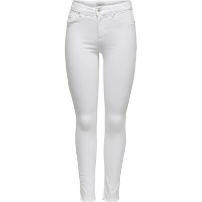 ONLY Dam skinny jeans ONLPAOLA hög midja skinny fit jeans, Vit, XS / 34L ONLY Dam skinny jeans ONLPAOLA hög midja skinny fit jeans, Vit, XS / 34L