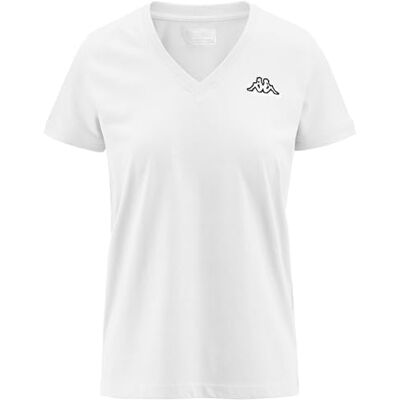 Kappa Logo CABOU T-shirt, Dam, Vit, XS Kappa Logo CABOU T-shirt, Dam, Vit, XS