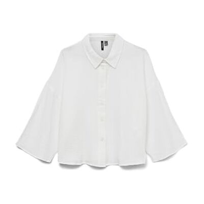 VERO MODA VMNATALI Crop Shirt WVN NOOS Snow White, Snövit, M VERO MODA VMNATALI Crop Shirt WVN NOOS Snow White, Snövit, M