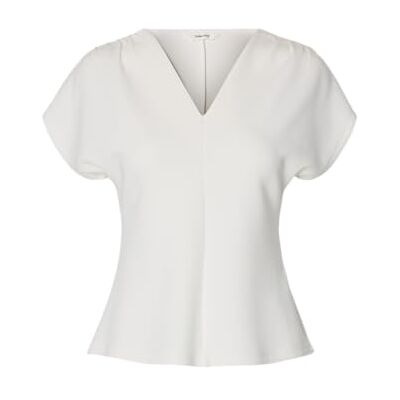 SELECTED WOMEN Separerade kvinnor Slftenny Ss V-hals Gathered Top Noos, Snövit, L SELECTED WOMEN Separerade kvinnor Slftenny Ss V-hals Gathered Top Noos, Snövit, L