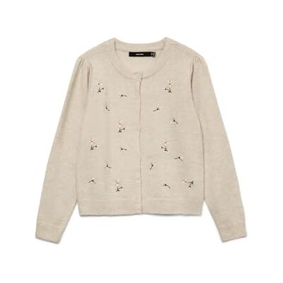VERO MODA Vmfiorella Emb Ls O-hals kort kort Boo, Björk, XS VERO MODA Vmfiorella Emb Ls O-hals kort kort Boo, Björk, XS