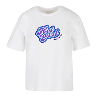 Dam-t-shirt, Hot Girl Summer Tee, avslappnad t-shirt med fronttryck, oversize passform, storlekar XS – 5XL, Vit, S Dam-t-shirt, Hot Girl Summer Tee, avslappnad t-shirt med fronttryck, oversize passform, storlekar XS – 5XL, Vit, S