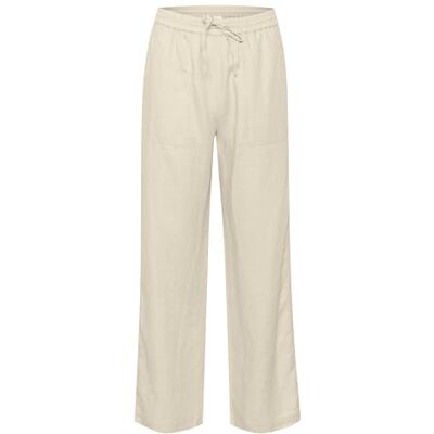 Part Two Dam byxor High-waisted Regular Fit Wide Ben dragsko i midjebandet, Fransk ek, 42 Part Two Dam byxor High-waisted Regular Fit Wide Ben dragsko i midjebandet, Fransk ek, 42