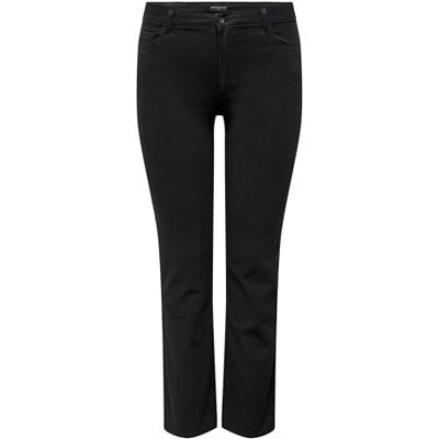 ONLY Carmakoma dam rak passform jeans curvy carAugusta hög midja rak passform jeans, svart, 54W x 30L ONLY Carmakoma dam rak passform jeans curvy carAugusta hög midja rak passform jeans, svart, 54W x 30L