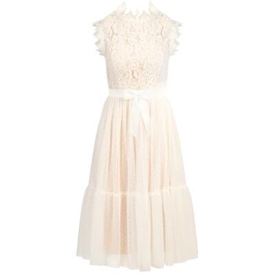 APART Fashion APART kort klänning med dragkedja för festliga utseende och bekvämlighet, Vit, 36 APART Fashion APART kort klänning med dragkedja för festliga utseende och bekvämlighet, Vit, 36