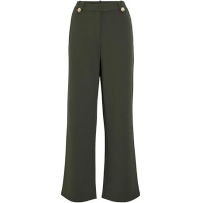 Vila Viclua Hw Wide Button Pants- Noos, Djup, XXL Vila Viclua Hw Wide Button Pants- Noos, Djup, XXL