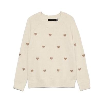 VERO MODA Vmdoffy Intarsia Ls O-NCK Pullov Ga Noos, Björk, XS VERO MODA Vmdoffy Intarsia Ls O-NCK Pullov Ga Noos, Björk, XS