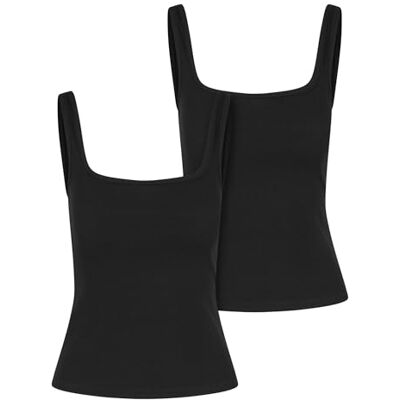 Urban Classics dam-T-shirt, 95% bomull (bio), 5% elastan svart XXL, Svart + svart, XXL Urban Classics dam-T-shirt, 95% bomull (bio), 5% elastan svart XXL, Svart + svart, XXL