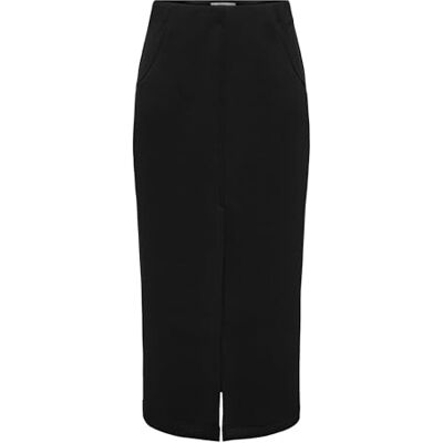ONLY ONLTANVI HW Long Scuba Skirt XT PNT, svart, XS ONLY ONLTANVI HW Long Scuba Skirt XT PNT, svart, XS