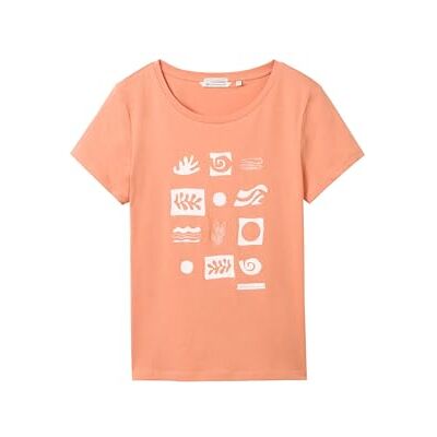 TOM TAILOR Denim T-shirt för kvinnor, 35155 – Burnt terrakotta, S TOM TAILOR Denim T-shirt för kvinnor, 35155 – Burnt terrakotta, S
