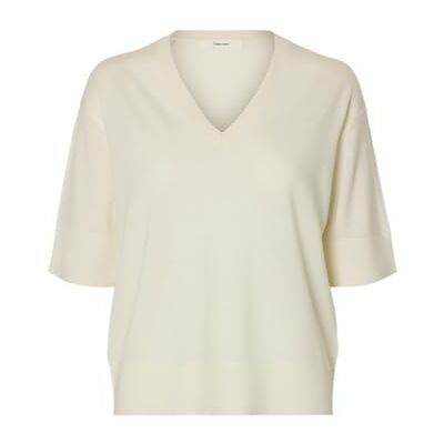 SELECTED WOMEN SELECTED Kvinnor Slfthea Ss Knit Merino V-Neck Noos, Häger, XL SELECTED WOMEN SELECTED Kvinnor Slfthea Ss Knit Merino V-Neck Noos, Häger, XL