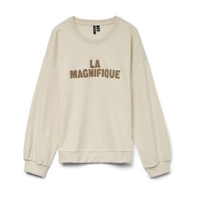 VERO MODA Vmclora L/S O-Neck Sweat JRS Lcs, Björk, M VERO MODA Vmclora L/S O-Neck Sweat JRS Lcs, Björk, M