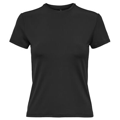 ONLY Onlea S/S Top O Neck Cs JRS, svart, M ONLY Onlea S/S Top O Neck Cs JRS, svart, M