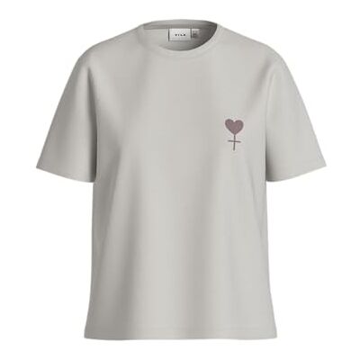 Vila Visybil Empowerment O-Neck T-shirt/Lc, Snövit, S Vila Visybil Empowerment O-Neck T-shirt/Lc, Snövit, S