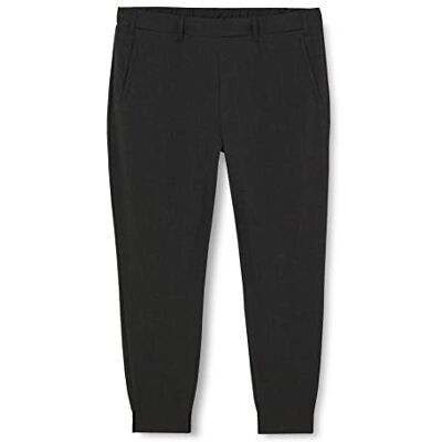 KAFFE dam smala följa byxor lös passform joggare elastiska midja beskuren ben, mörkgråmelan, 44 KAFFE dam smala följa byxor lös passform joggare elastiska midja beskuren ben, mörkgråmelan, 44