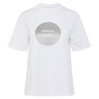 PIECES PCPHOEBE Tryckt T-shirt BC, Ljus vit/tryck: kosmisk glöd, XS PIECES PCPHOEBE Tryckt T-shirt BC, Ljus vit/tryck: kosmisk glöd, XS