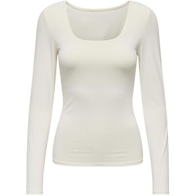 ONLY Bestseller A/S Damer Onlea L/S Deep Neck Top JRS långärmad tröja, Molndansare, M ONLY Bestseller A/S Damer Onlea L/S Deep Neck Top JRS långärmad tröja, Molndansare, M