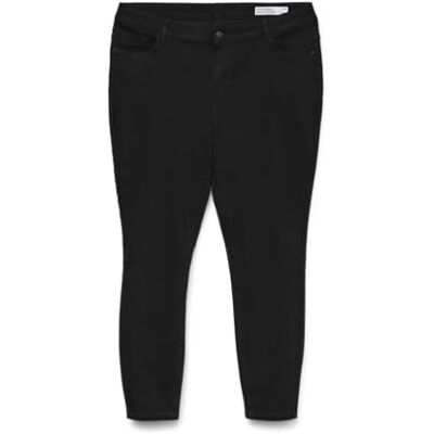 VERO MODA CURVE VMCELLY MR Skinny Jeans BLK CUR NOOS, Svart/detalj: vi1110, 44W x 32L VERO MODA CURVE VMCELLY MR Skinny Jeans BLK CUR NOOS, Svart/detalj: vi1110, 44W x 32L