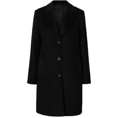SELECTED FEMME Slfsasja Lano Coat Noos, svart, 44 SELECTED FEMME Slfsasja Lano Coat Noos, svart, 44