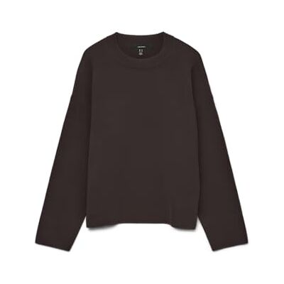 VERO MODA Vmsilje Ls O-hals boxy tröja Noos, Choklad tårta, L VERO MODA Vmsilje Ls O-hals boxy tröja Noos, Choklad tårta, L