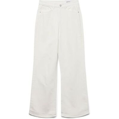 VERO MODA VMTESSA HR breda jeans färg GA, Ljus vit, 28W x 34L VERO MODA VMTESSA HR breda jeans färg GA, Ljus vit, 28W x 34L