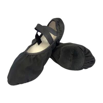 Capezio Stella Canvas Ballet Shoe, svart, 11 m Capezio Stella Canvas Ballet Shoe, svart, 11 m