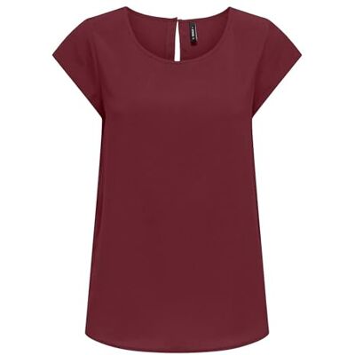 ONLY Onlnova Life Vis S/S Top, Cabernet, XS ONLY Onlnova Life Vis S/S Top, Cabernet, XS
