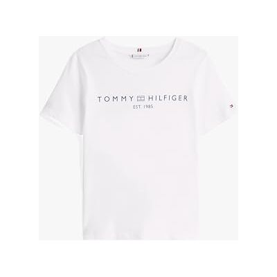 Tommy Hilfiger dam kortärmad logotyp rund hals t-shirt, Vit (Th Optic White), L Tommy Hilfiger dam kortärmad logotyp rund hals t-shirt, Vit (Th Optic White), L