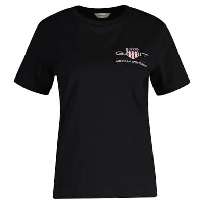 GANT REG Archive Shield SS T-shirt, svart, S GANT REG Archive Shield SS T-shirt, svart, S