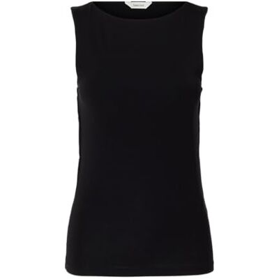 SELECTED WOMEN SELECTED Kvinnor Slfmanja Sl Vändbar topp Noos, svart, S SELECTED WOMEN SELECTED Kvinnor Slfmanja Sl Vändbar topp Noos, svart, S