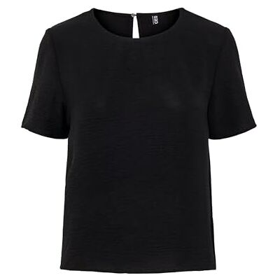 PIECES Pcanna Ss O-Neck Top Noos Bc, svart, L PIECES Pcanna Ss O-Neck Top Noos Bc, svart, L