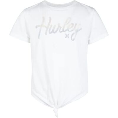 Hurley Flickor Hrlg Knotted Boxy T-shirt, svart, 12 År Hurley Flickor Hrlg Knotted Boxy T-shirt, svart, 12 År