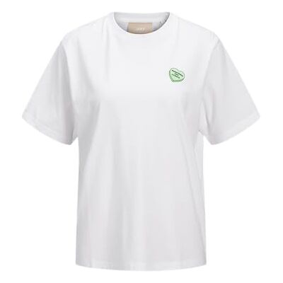 JACK & JONES Jxfriendly Loose Ss Tee Tg JRS, Ljus vit, XL JACK & JONES Jxfriendly Loose Ss Tee Tg JRS, Ljus vit, XL
