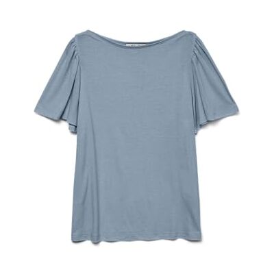 VERO MODA Vmpaloma Onella Ss Boatneck Top VMA Noos, Dammblå, M VERO MODA Vmpaloma Onella Ss Boatneck Top VMA Noos, Dammblå, M