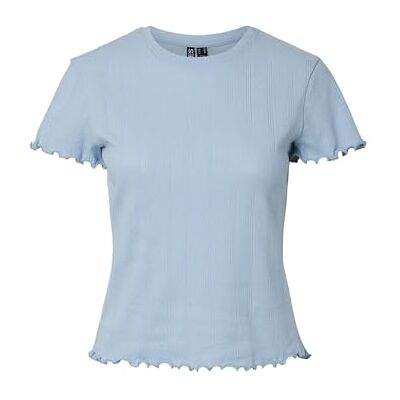 PIECES Pcmarie Ss O-Neck Poin Top JRS Noos Bc, Kashmirblå, L PIECES Pcmarie Ss O-Neck Poin Top JRS Noos Bc, Kashmirblå, L