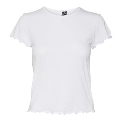 VERO MODA VMBARBARA SS Short Oneck Top JRS GA NOOS, Ljus vit, XL VERO MODA VMBARBARA SS Short Oneck Top JRS GA NOOS, Ljus vit, XL